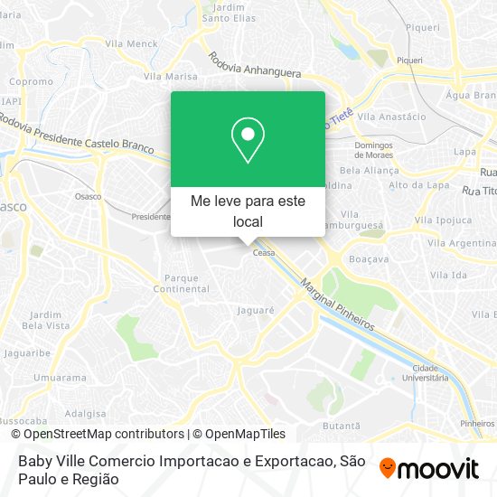 Baby Ville Comercio Importacao e Exportacao mapa