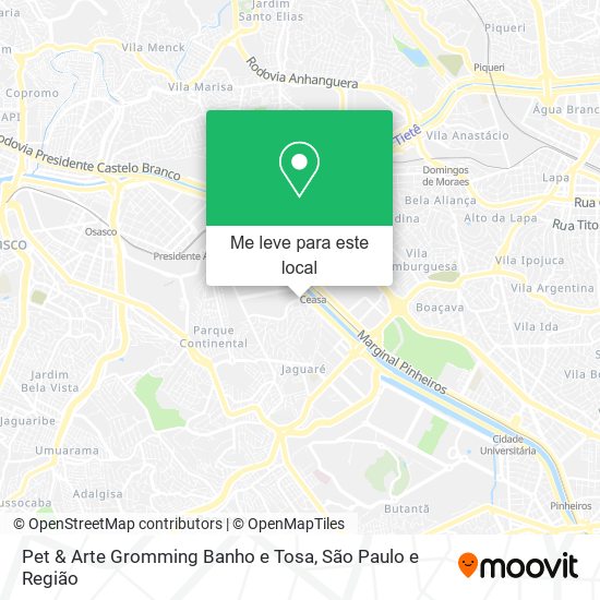 Pet & Arte Gromming Banho e Tosa mapa