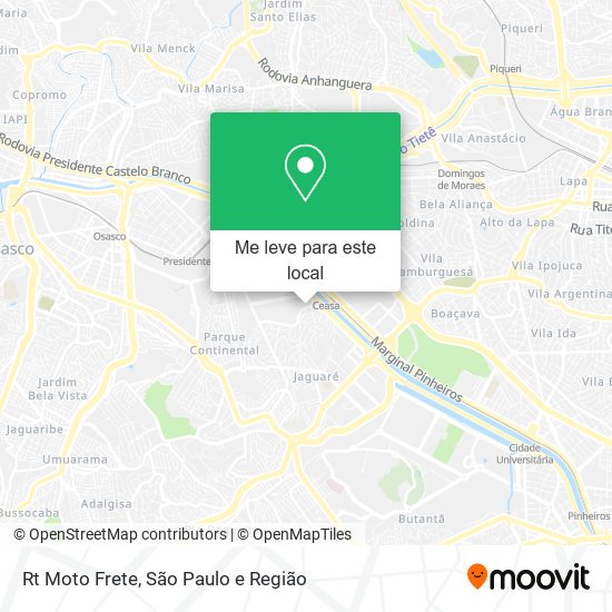 Rt Moto Frete mapa