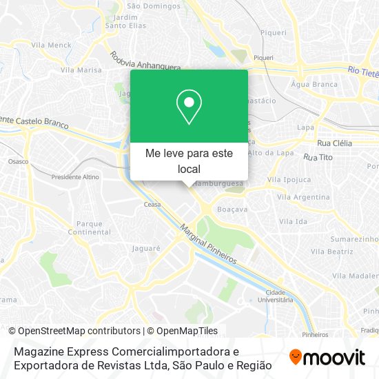 Magazine Express Comercialimportadora e Exportadora de Revistas Ltda mapa