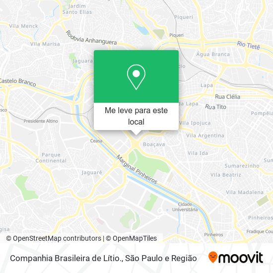 Companhia Brasileira de Lítio. mapa