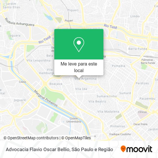 Advocacia Flavio Oscar Bellio mapa