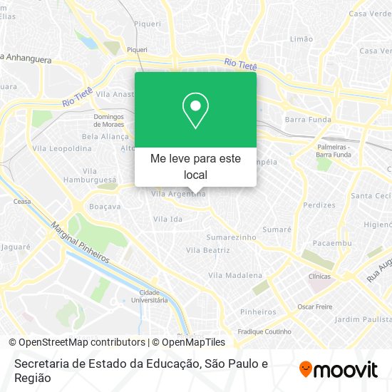 Secretaria de Estado da Educação mapa