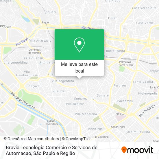 Bravia Tecnologia Comercio e Servicos de Automacao mapa