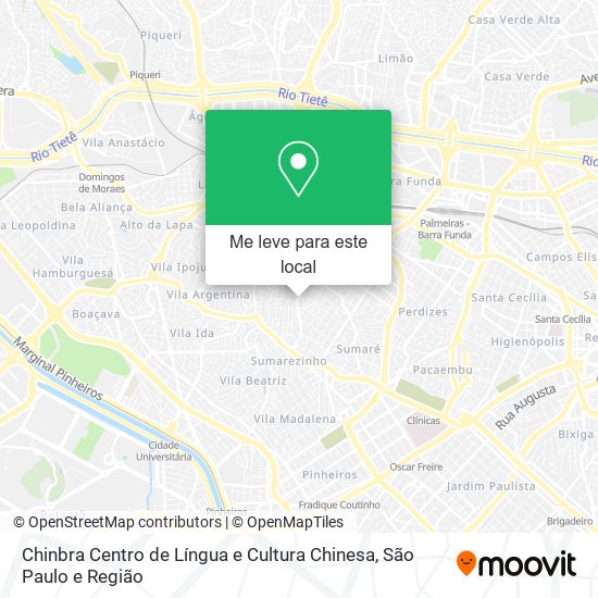 Chinbra Centro de Língua e Cultura Chinesa mapa