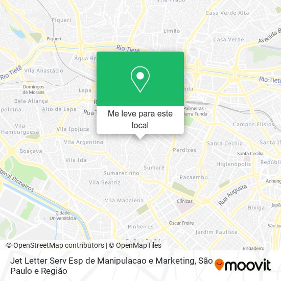 Jet Letter Serv Esp de Manipulacao e Marketing mapa