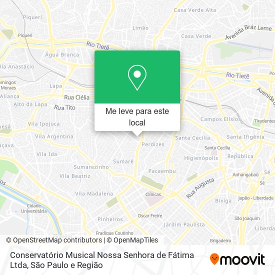 Conservatório Musical Nossa Senhora de Fátima Ltda mapa