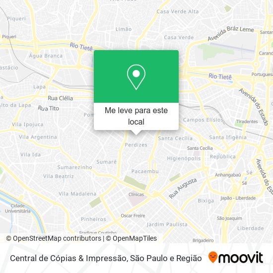 Central de Cópias & Impressão mapa