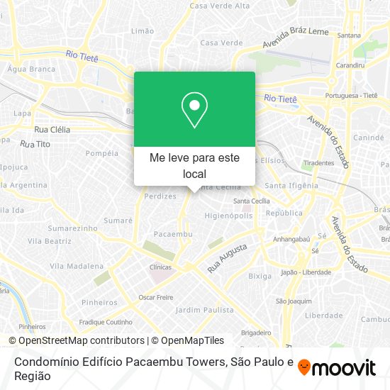 Condomínio Edifício Pacaembu Towers mapa