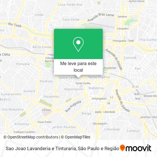 Sao Joao Lavanderia e Tinturaria mapa