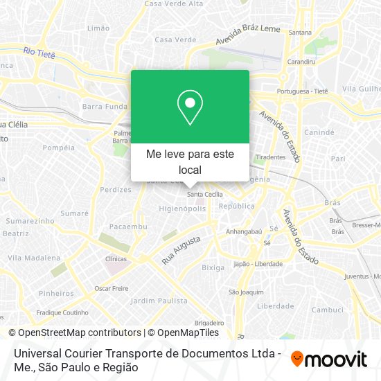 Universal Courier Transporte de Documentos Ltda - Me. mapa