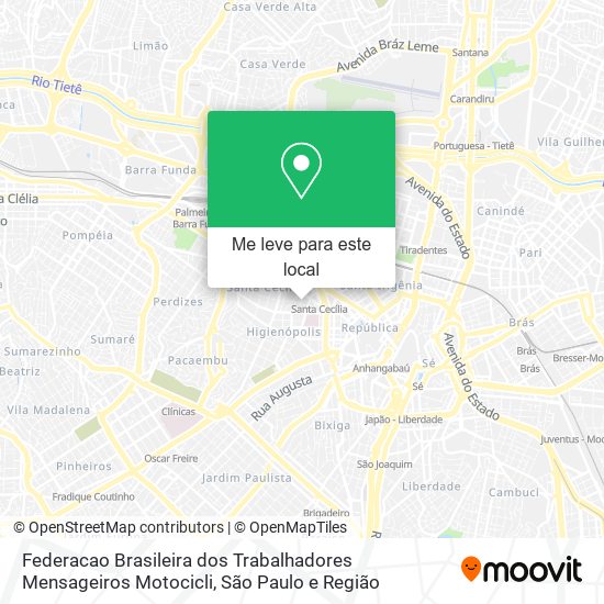 Federacao Brasileira dos Trabalhadores Mensageiros Motocicli mapa