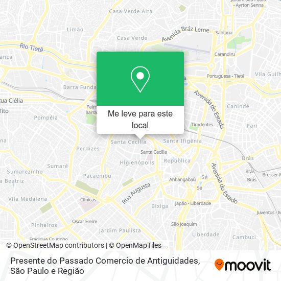 Presente do Passado Comercio de Antiguidades mapa