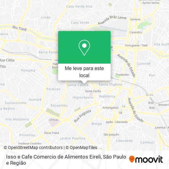 Isso e Cafe Comercio de Alimentos Eireli mapa