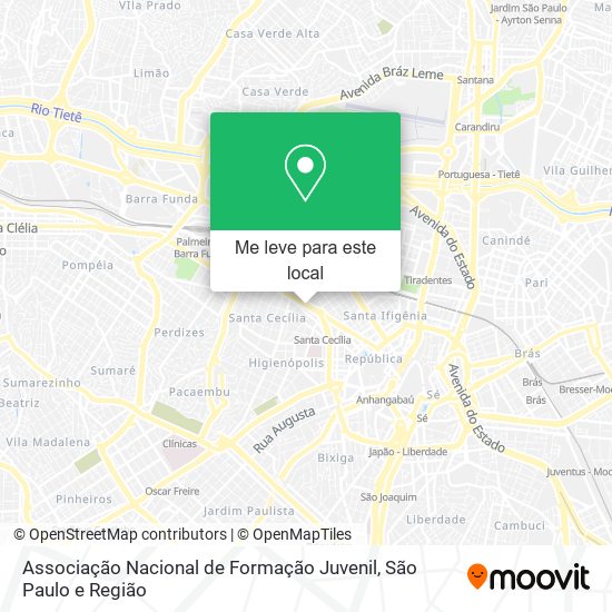 Associação Nacional de Formação Juvenil mapa