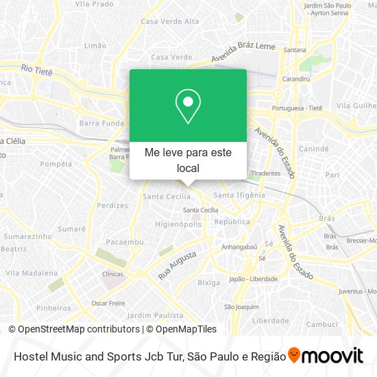Hostel Music and Sports Jcb Tur mapa