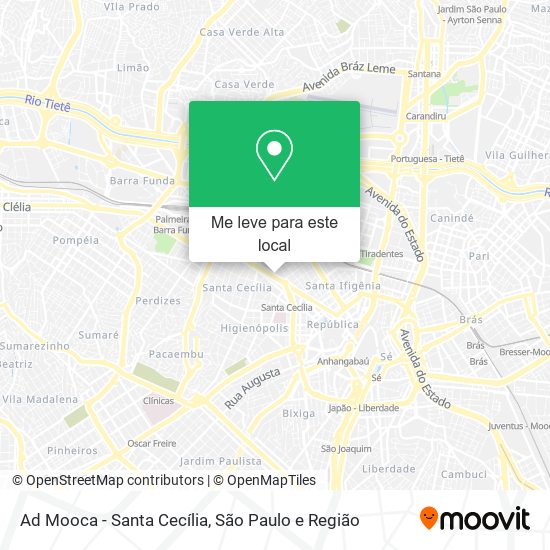 Ad Mooca - Santa Cecília mapa