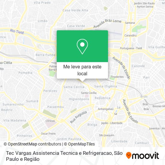 Tec Vargas Assistencia Tecnica e Refrigeracao mapa