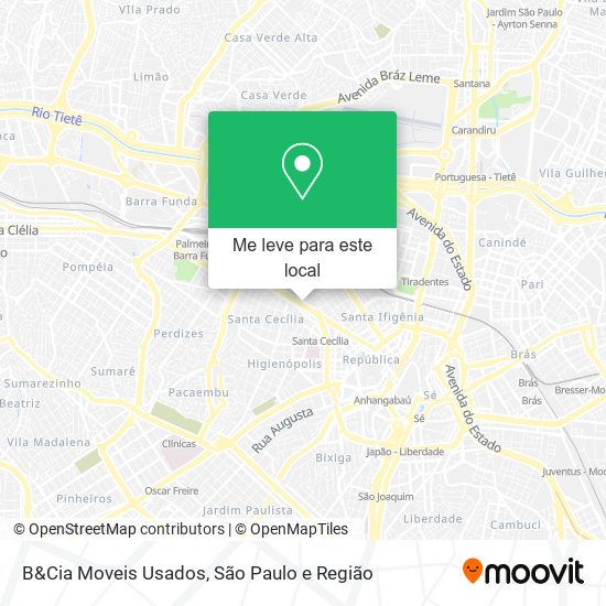 B&Cia Moveis Usados mapa