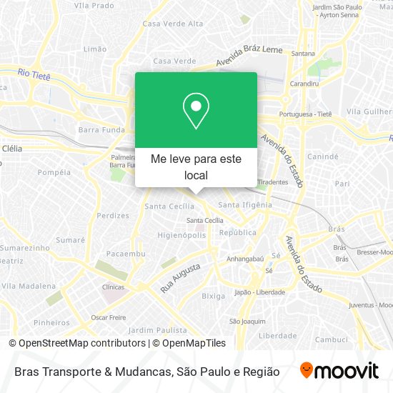 Bras Transporte & Mudancas mapa