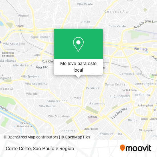 Corte Certo mapa