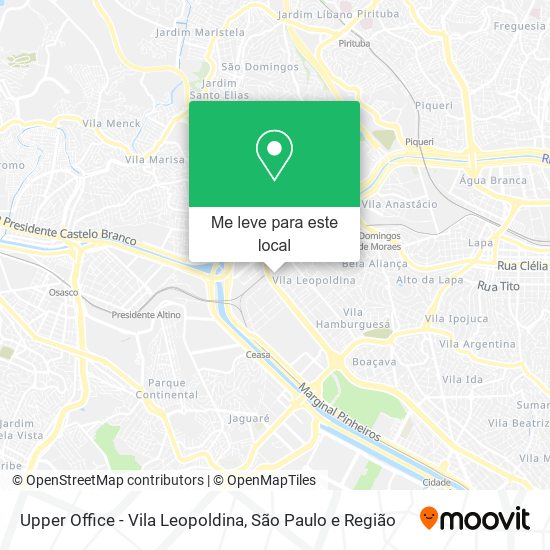 Upper Office - Vila Leopoldina mapa