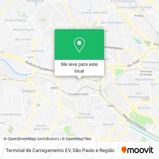 Terminal de Carregamento EV mapa
