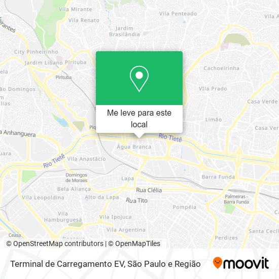 Terminal de Carregamento EV mapa