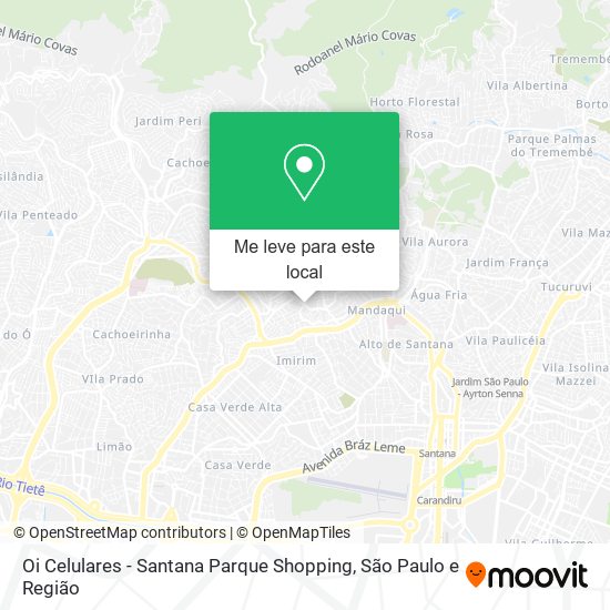 Oi Celulares - Santana Parque Shopping mapa