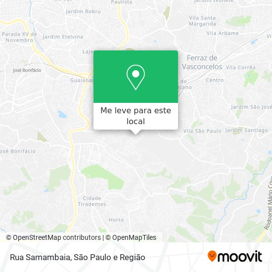 Rua Samambaia mapa