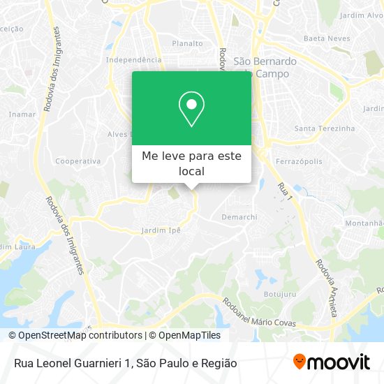 Rua Leonel Guarnieri 1 mapa