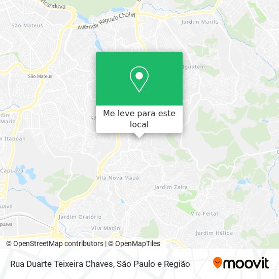 Rua Duarte Teixeira Chaves mapa