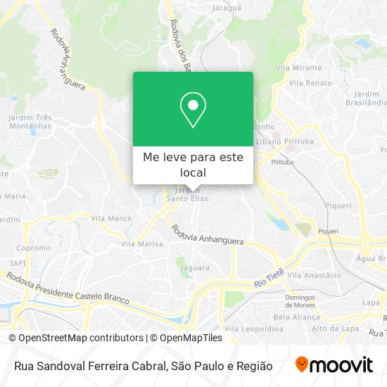 Rua Sandoval Ferreira Cabral mapa