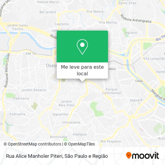 Rua Alice Manholer Piteri mapa