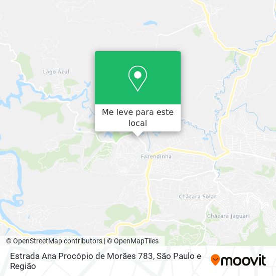Estrada Ana Procópio de Morães 783 mapa
