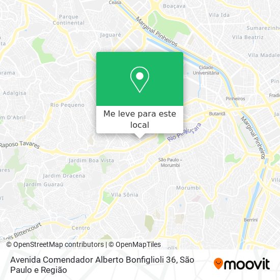 Avenida Comendador Alberto Bonfiglioli 36 mapa