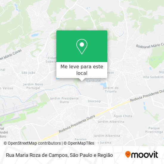 Rua Maria Roza de Campos mapa
