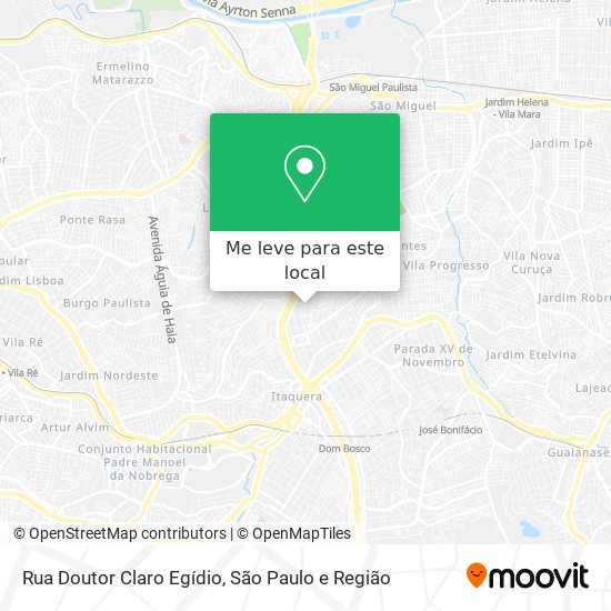 Rua Doutor Claro Egídio mapa