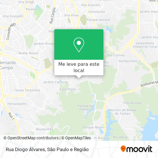 Rua Diogo Álvares mapa
