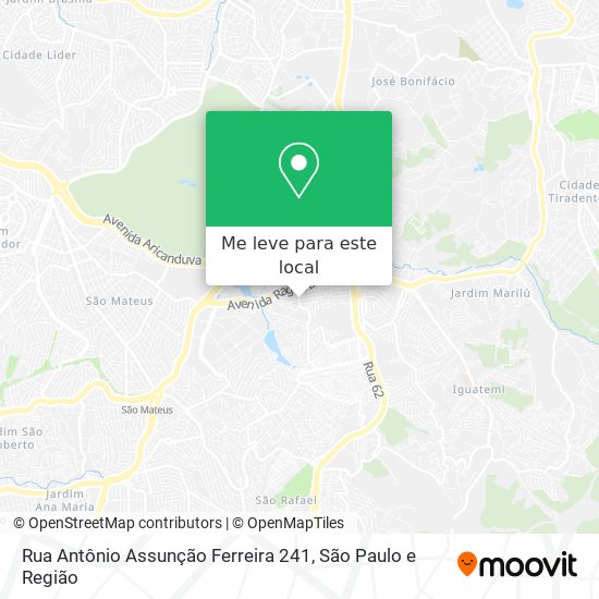 Rua Antônio Assunção Ferreira 241 mapa