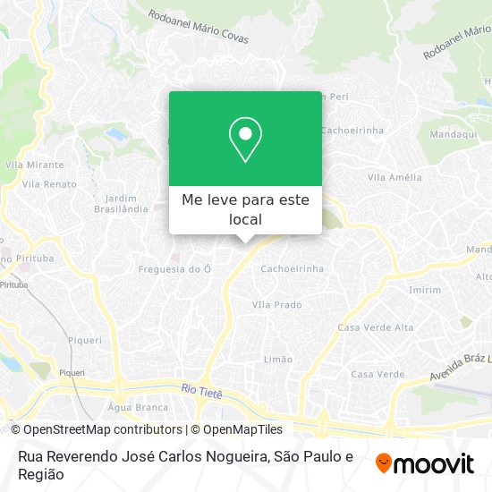 Rua Reverendo José Carlos Nogueira mapa