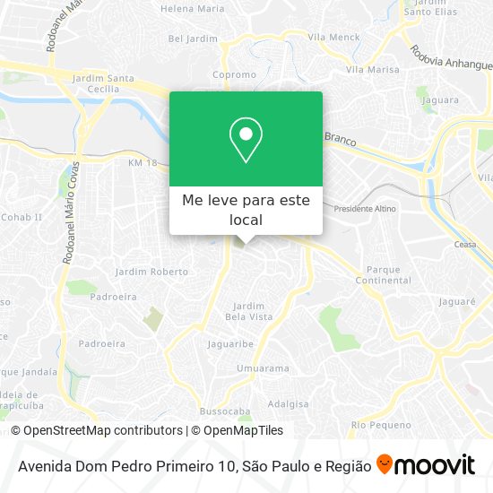 Avenida Dom Pedro Primeiro 10 mapa