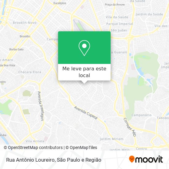 Rua Antônio Loureiro mapa