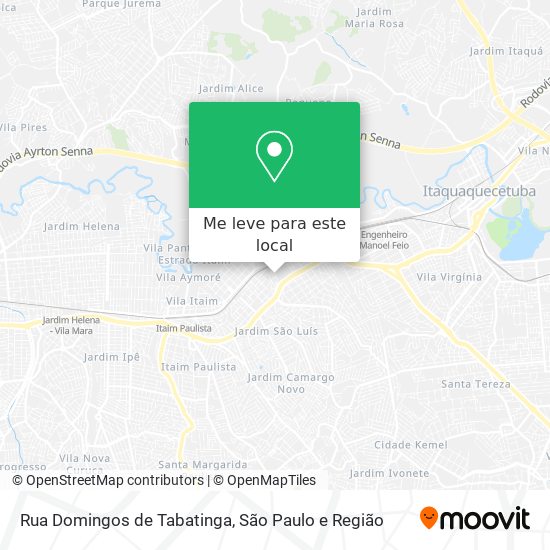 Rua Domingos de Tabatinga mapa