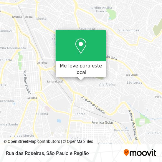 Rua das Roseiras mapa