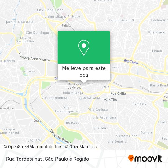 Rua Tordesilhas mapa