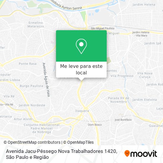 Avenida Jacu-Pêssego Nova Trabalhadores 1420 mapa