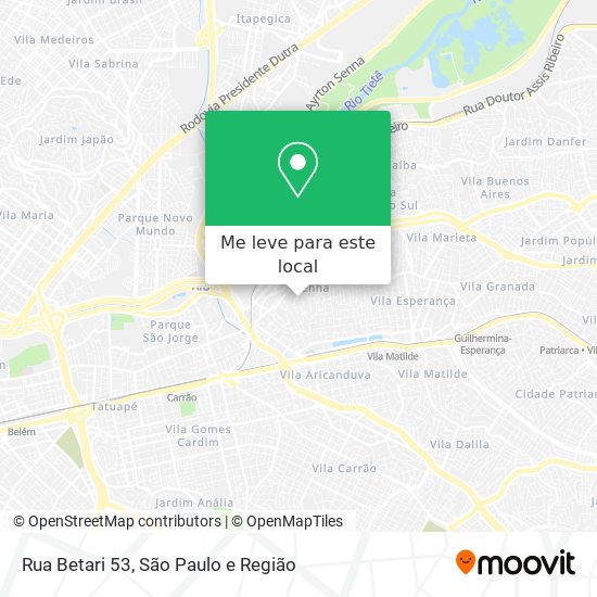 Rua Betari 53 mapa