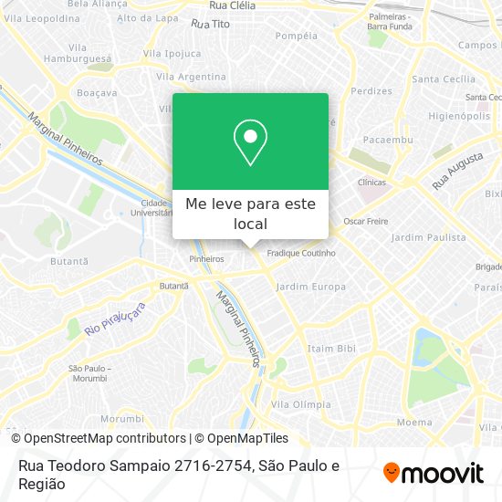 Rua Teodoro Sampaio 2716-2754 mapa