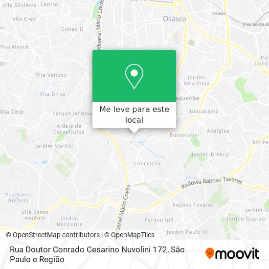 Rua Doutor Conrado Cesarino Nuvolini 172 mapa